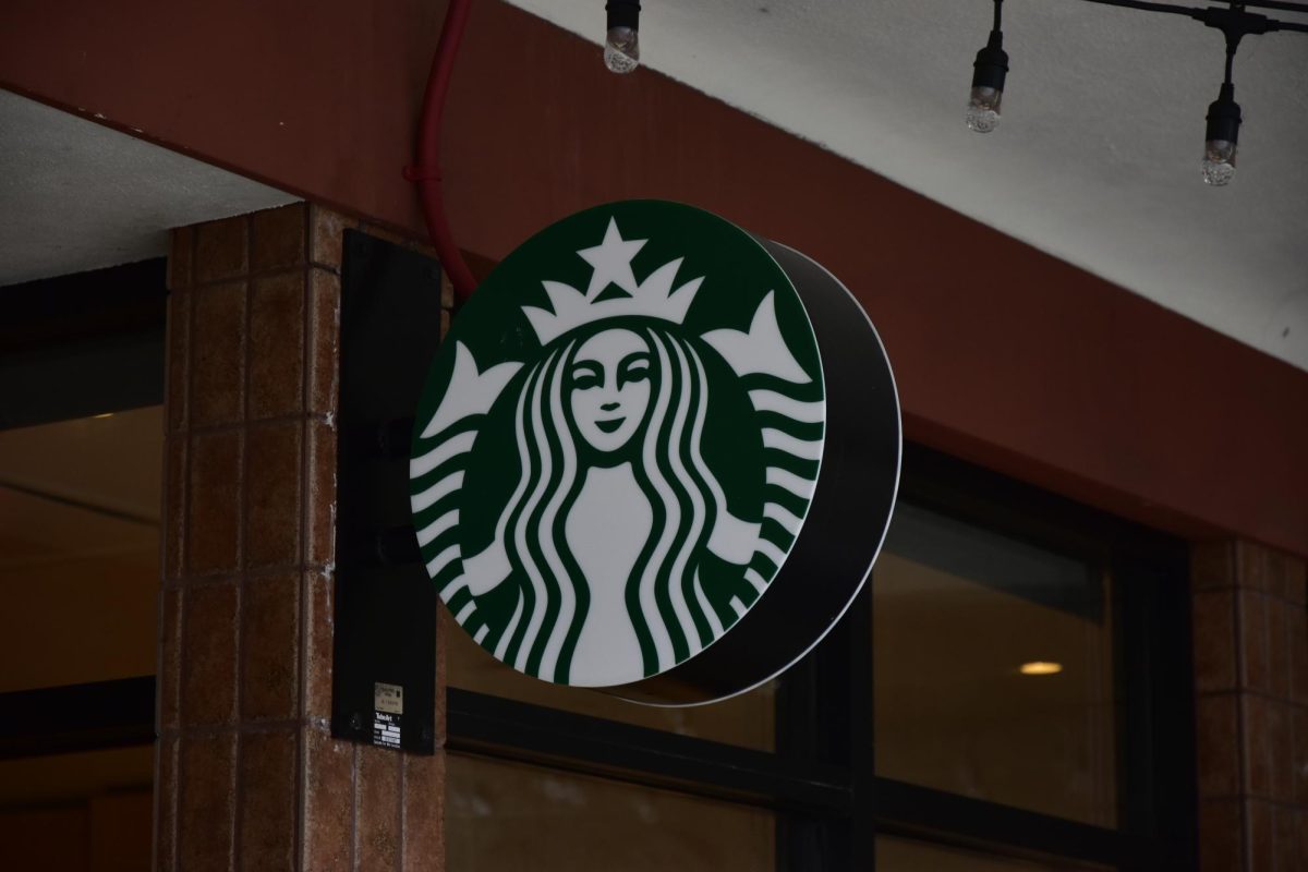 The Starbucks logo displayed outside a popular coffee shop around Millbrae.