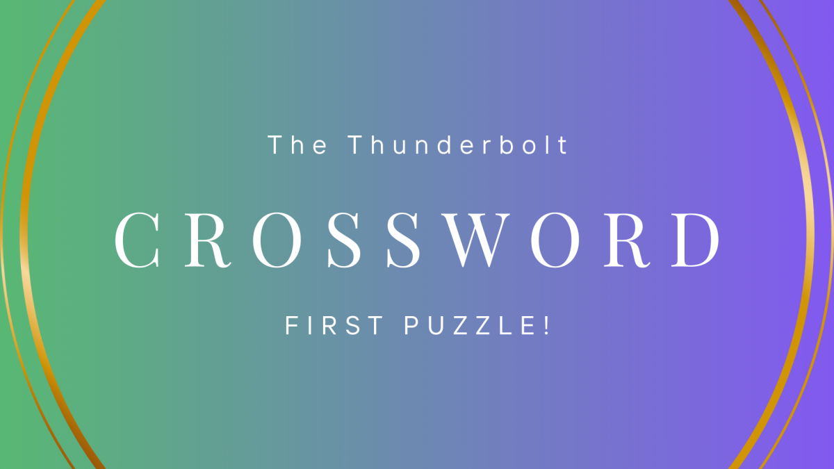 The Thunderbolt's First Crossword Puzzle!