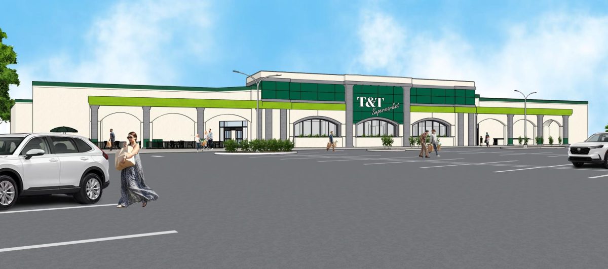 MOCK UP: A rendering of what the retail space will look like once T&T moves in.