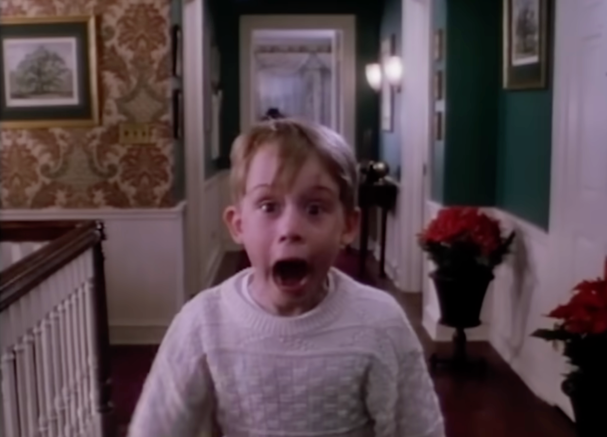 HOME ALONE: Kevin McCallister realizing his family has left him home alone (Image courtesy of 20th Century Fox)