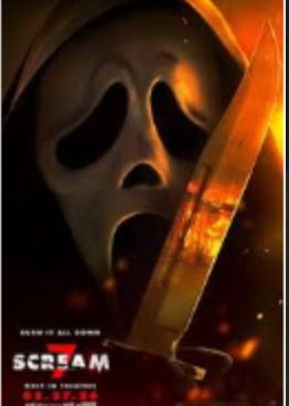 Photo of one of the Scream 7 movie posters.  
