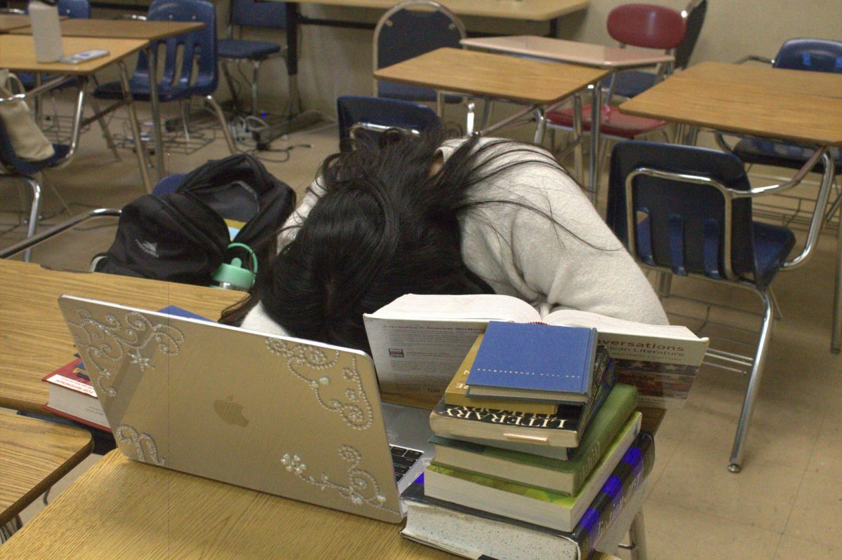 Student takes nap because of stress in AP courses