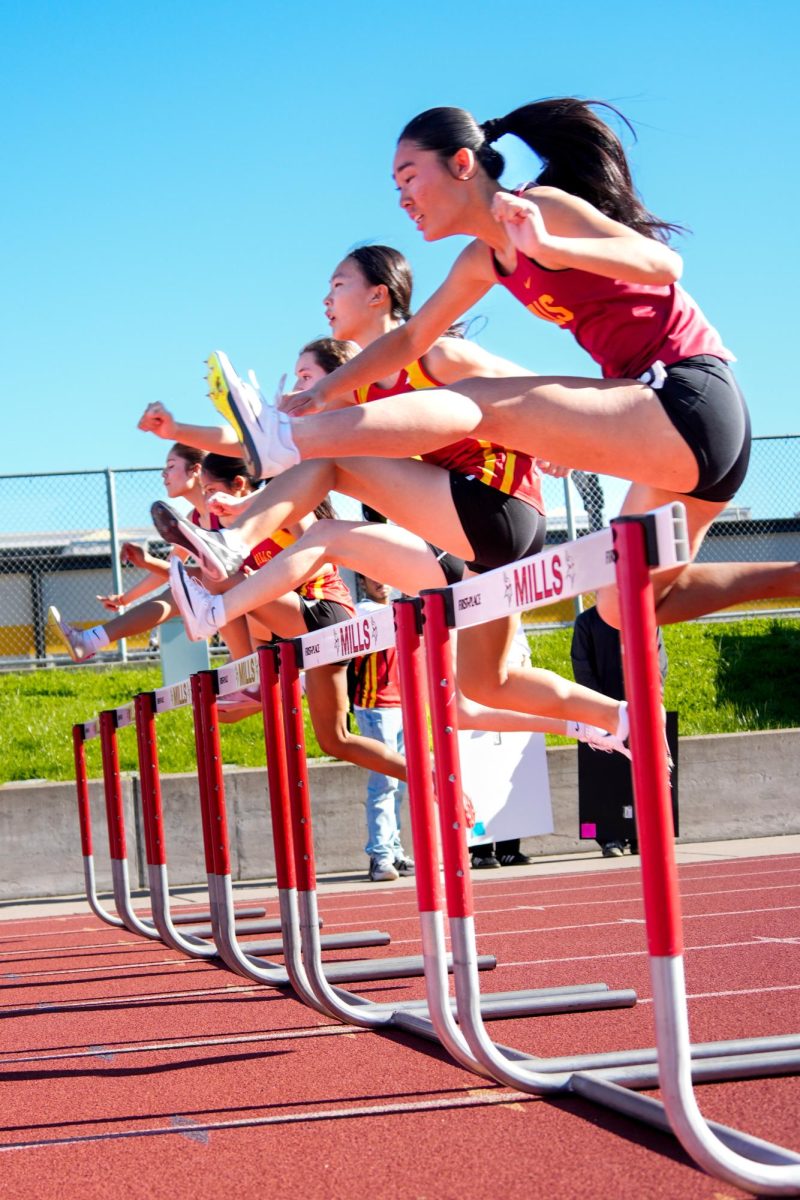ON THE TRACK: Mills hurdlers dominate their competition